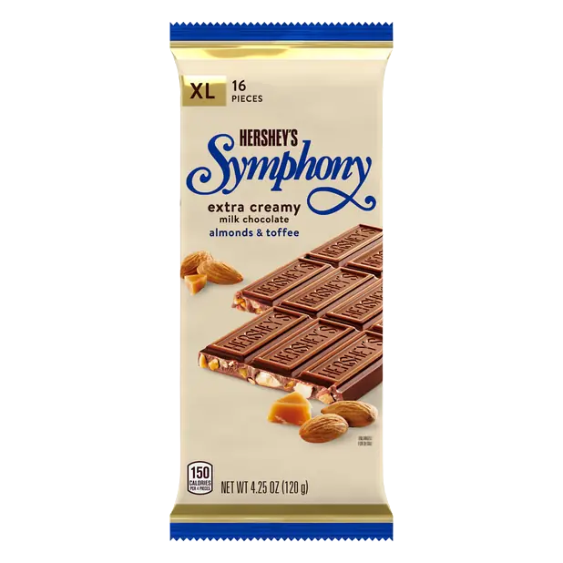 Almonds & Toffee X-Creamy Milk Chocolate XL Candy Bar