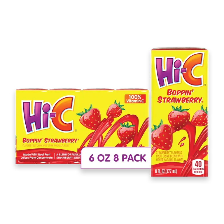 Boppin' Strawberry Juice Drink Cartons