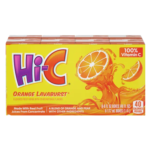 Orange Lavaburst Fruit Drink Boxes - 8 pk