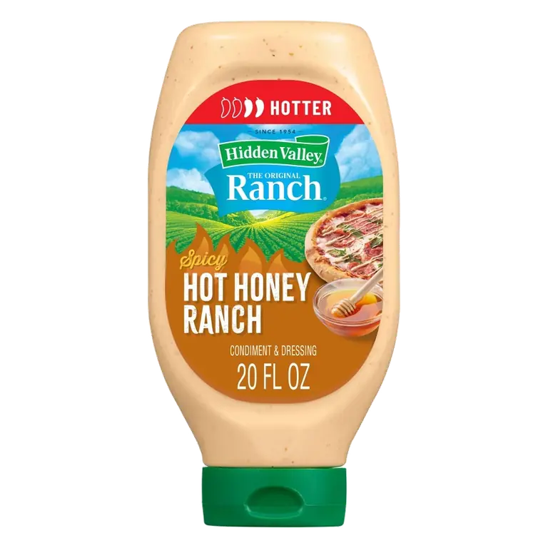 Hidden Valley Hot Honey Ranch Salad Dressing and Topping, 20 fl oz: Certified Gluten-Free
