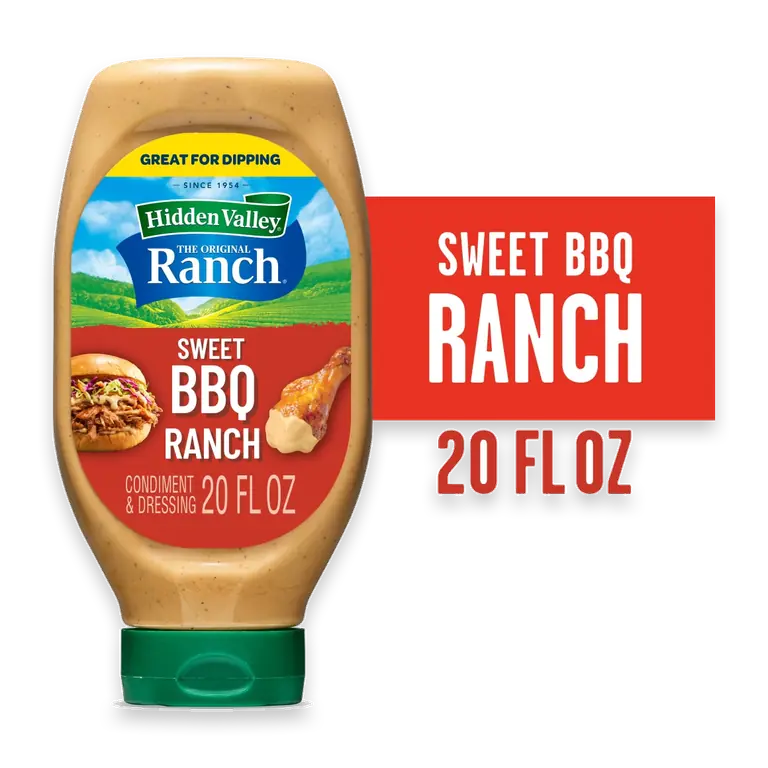 Sweet BBQ Ranch Dip Sauce Condiment and Dressing