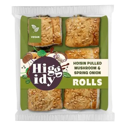 Hoisin Pulled Mushroom & Spring Onion Rolls