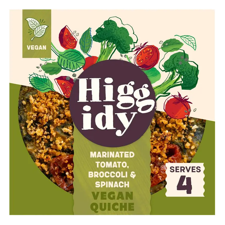 Marinated Tomato, Broccoli & Spinach Vegan Quiche 380g