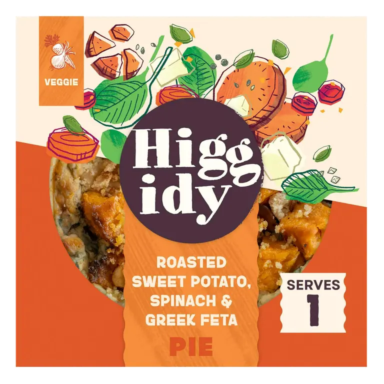 Roasted Sweet Potato, Spinach & Feta Pie 200g