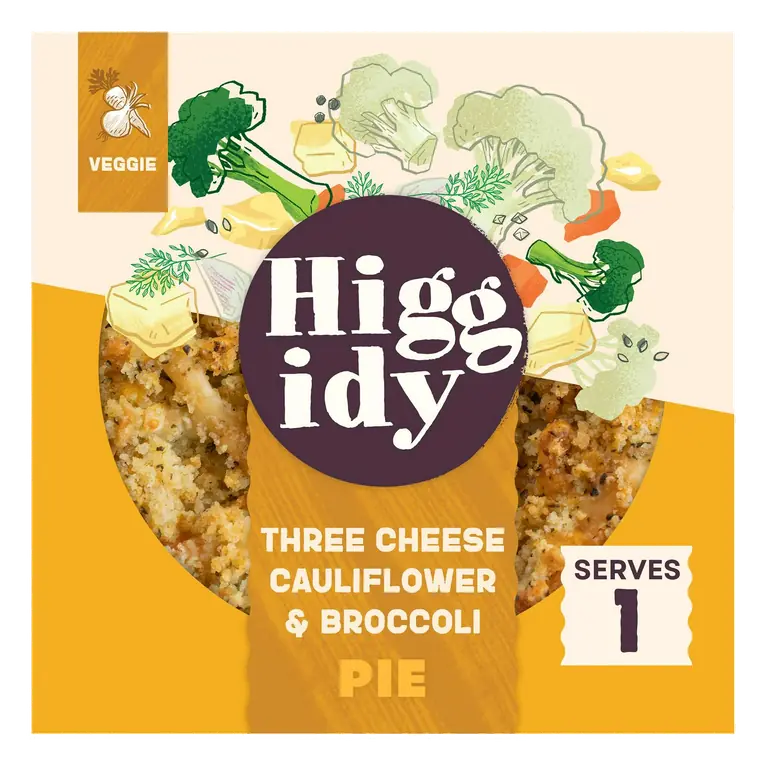 Three Cheese Cauliflower & Broccoli Pie with Garlic & Thyme Crumb 200g