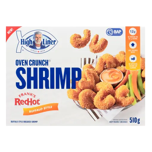 Frozen Breaded Shrimp Buffalo Style 510 g