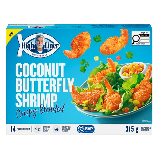 Frozen Coconut Butterfly Shrimp Crispy Breaded 315 g