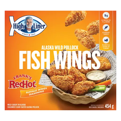 Frozen Franks Fish Wings Red Hot 454 g