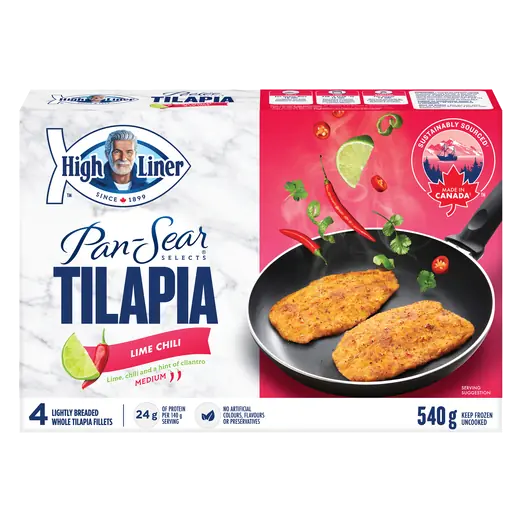 Frozen Pan-Sear Selects Tilapia Fillets Chili Lime 540 g