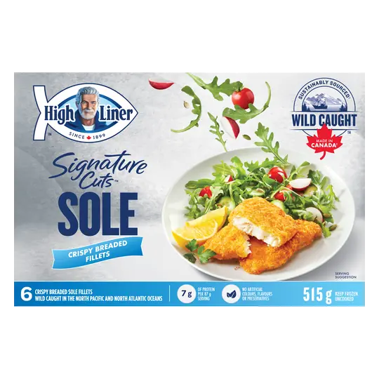 Frozen Signature Cuts Sole Fillets Crispy Breaded Uncooked 515 g