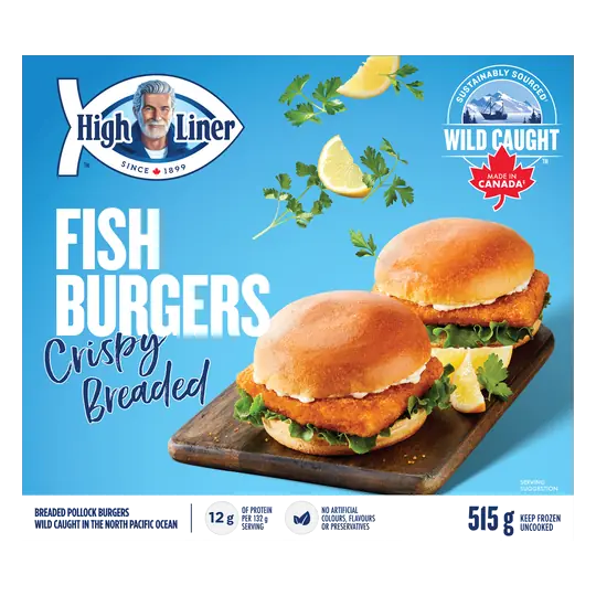 Frozen Breaded Fish Burger Family Favorites 515 g