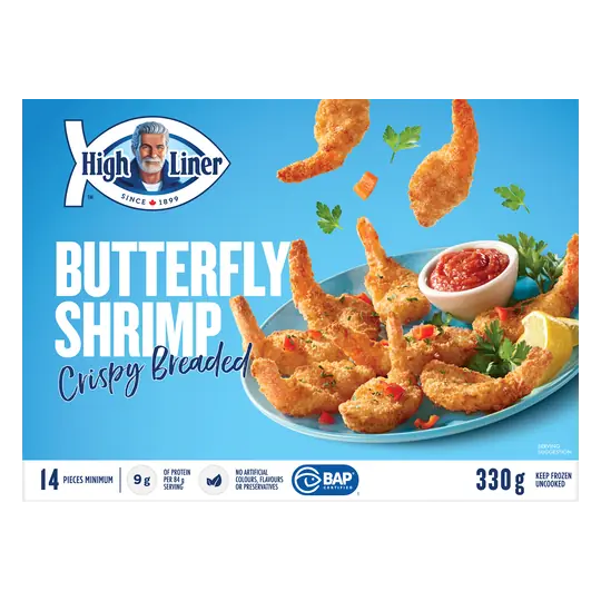 Frozen Butterfly Shrimp Crispy Breaded 330 g