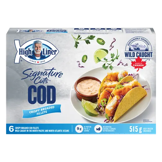 Frozen Signature Cuts Cod Fillets Crispy Breaded 515 g