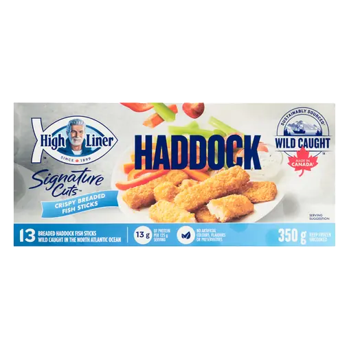 Frozen Signature Cuts Haddock Fish Sticks Crispy Breaded 350 g