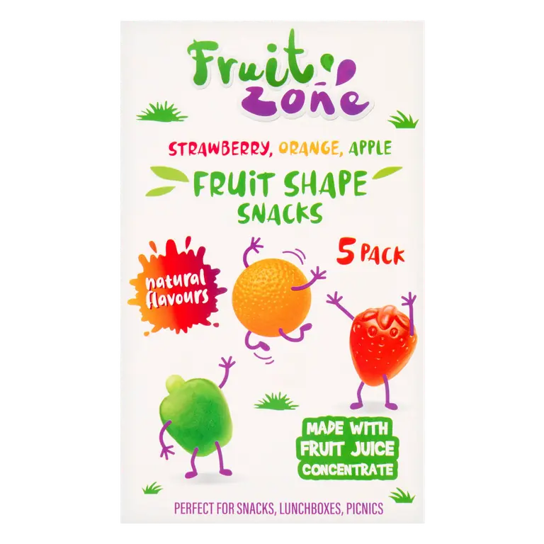Fruit Zone Fruit Shape Snacks 100g (5 x 20g)