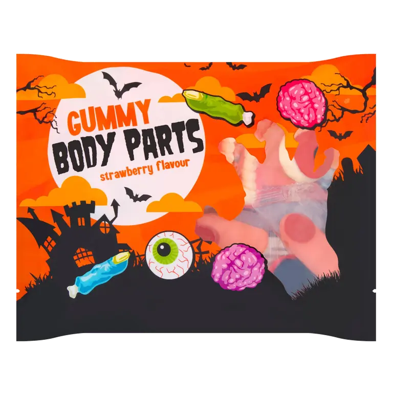 Strawberry Flavour Gummy Body Parts 100g