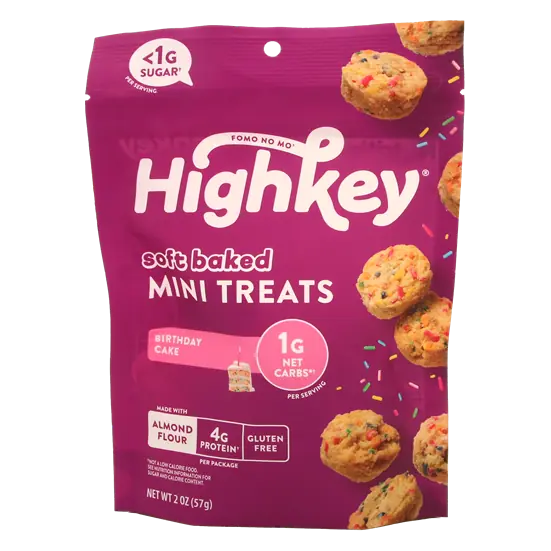 Highkey Soft Baked Mini Treats, Birthday Cake