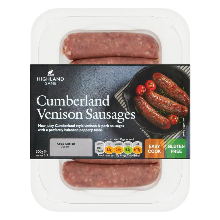 300g Cumberland Venison Sausages