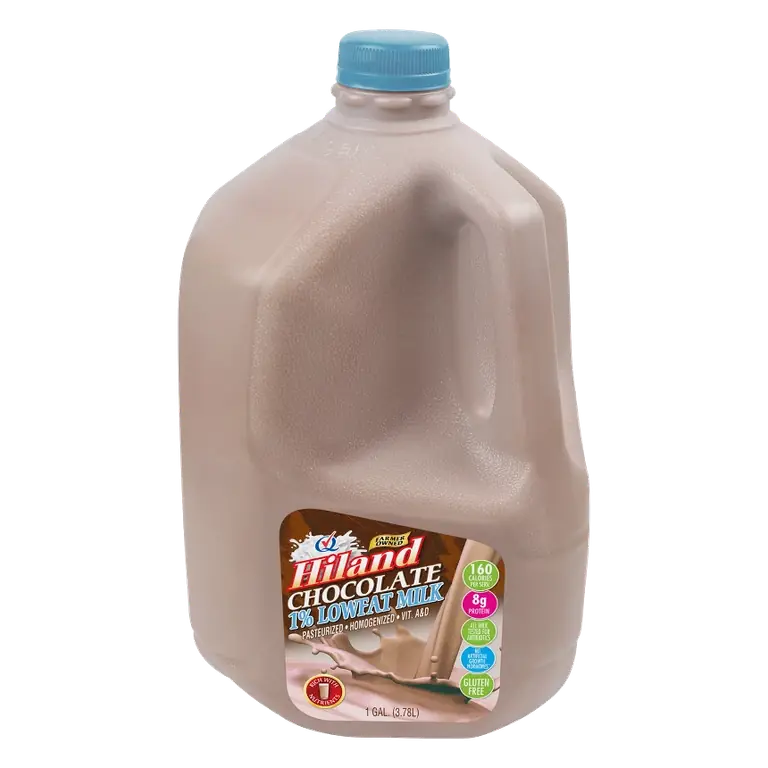 Hiland 1% Chocolate Milk, 128 fl oz