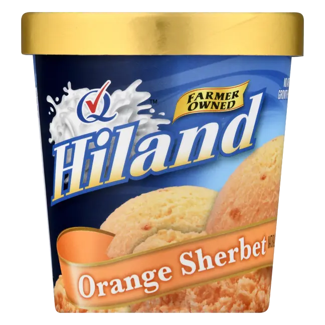 Hiland Orange Sherbet Ice Cream 1 pt