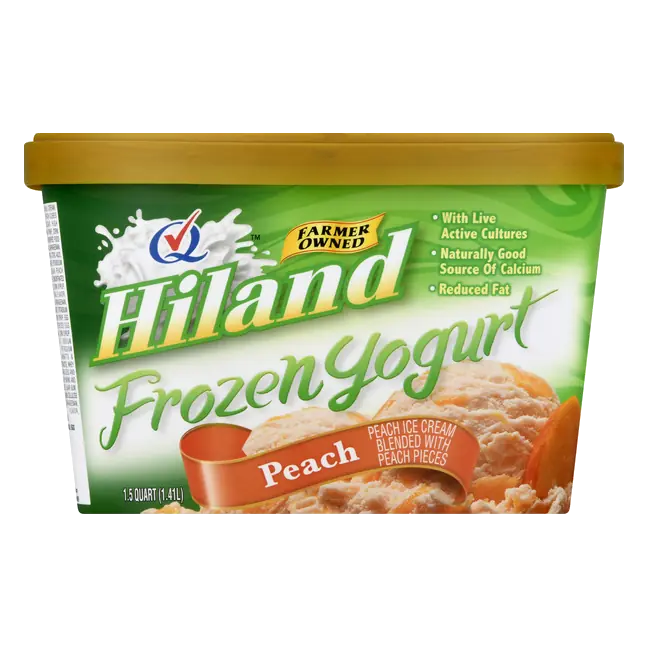 Hiland Peach Frozen Yogurt 1.5 qt