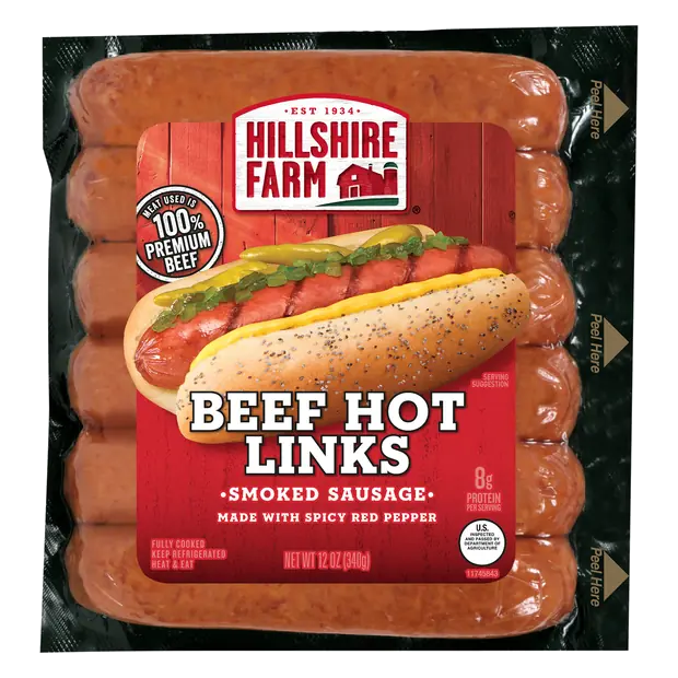 Beef Hot Links Smoked Sausage - 6 ct