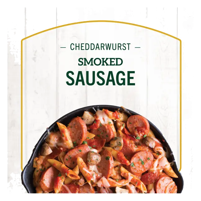 Cheddarwurst Smoked Sausage with Wisconsin Cheese Made with Pork, Turkey, Beef