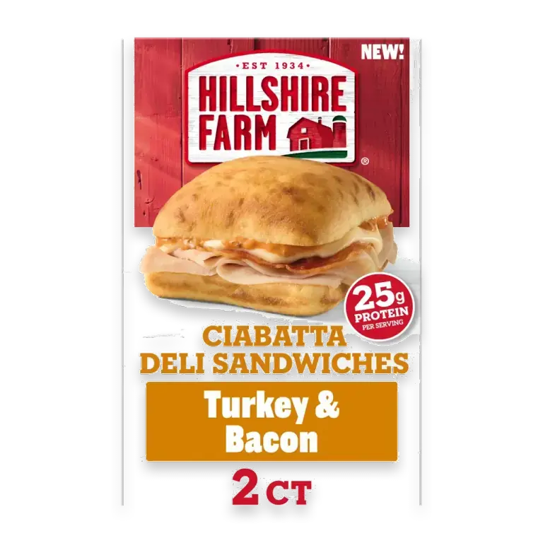 Frozen Turkey & Bacon Ciabatta Deli Sandwiches