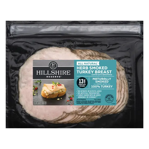 Hillshire Reserve Fully Cooked Herb Smoked Turkey Breast Sliced