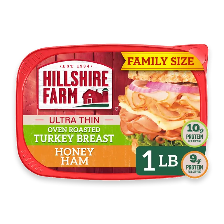 Ultra Thin Sliced Lunchmeat Oven Roasted Turkey Breast & Honey Ham