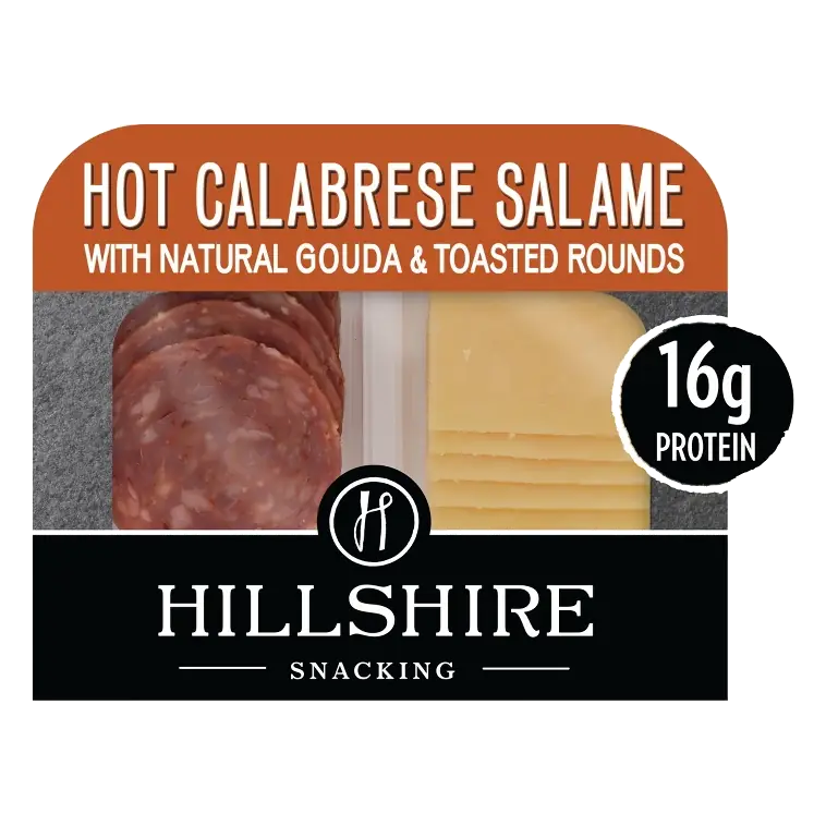 Hot Calabrese Salame with Gouda Cheese & Toasted Rounds