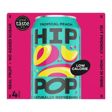 Sparkling Tropical Peach Drink Cans