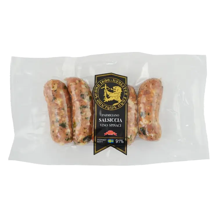 Kryddkorv Salsiccia Spinaci vino parmigiano 91% Kötthalt 230g