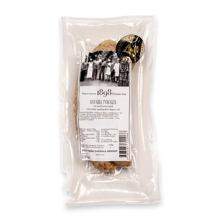 Kryddkorv Vit Rostbratwurst Bavaria Tyroler 230g