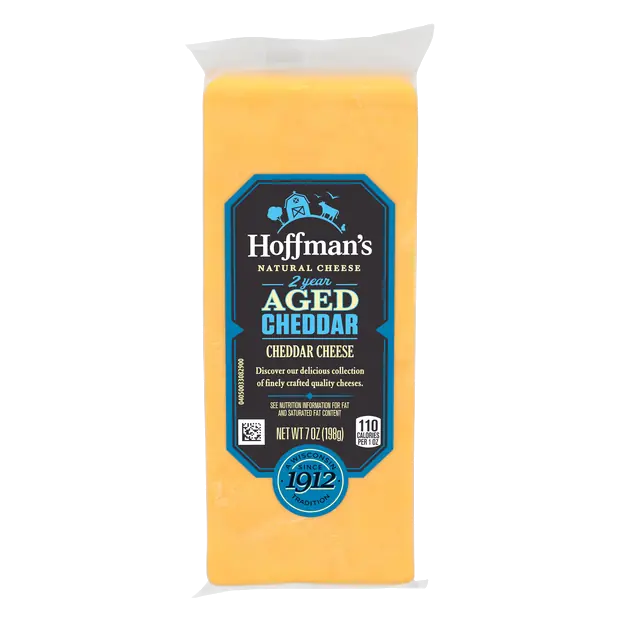 Natural 2 Year Aged Yellow Cheddar Cheese Block