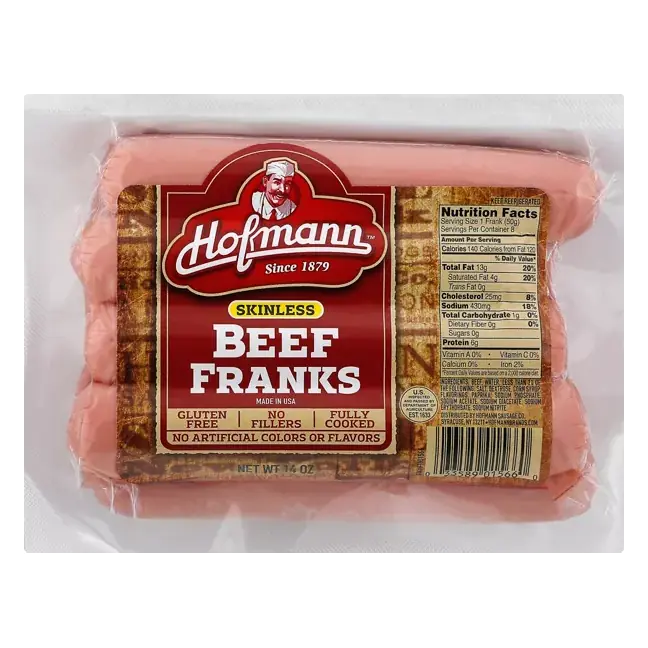 Franks, Beef, Skinless
