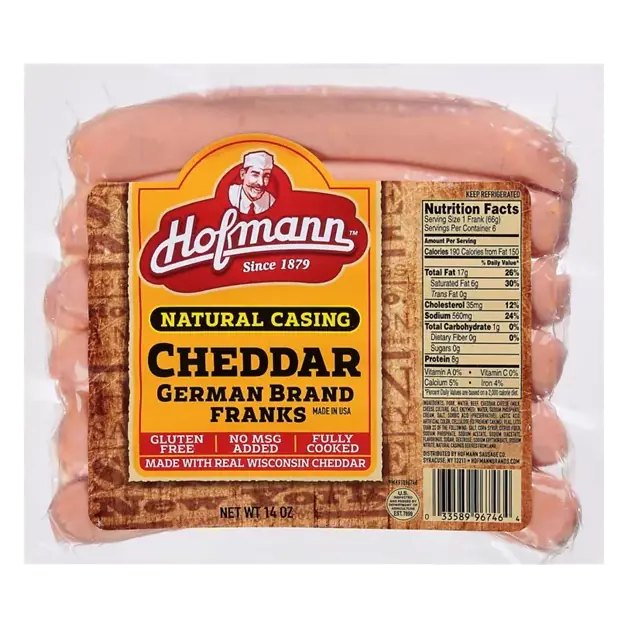 Franks, German Brand, Cheddar