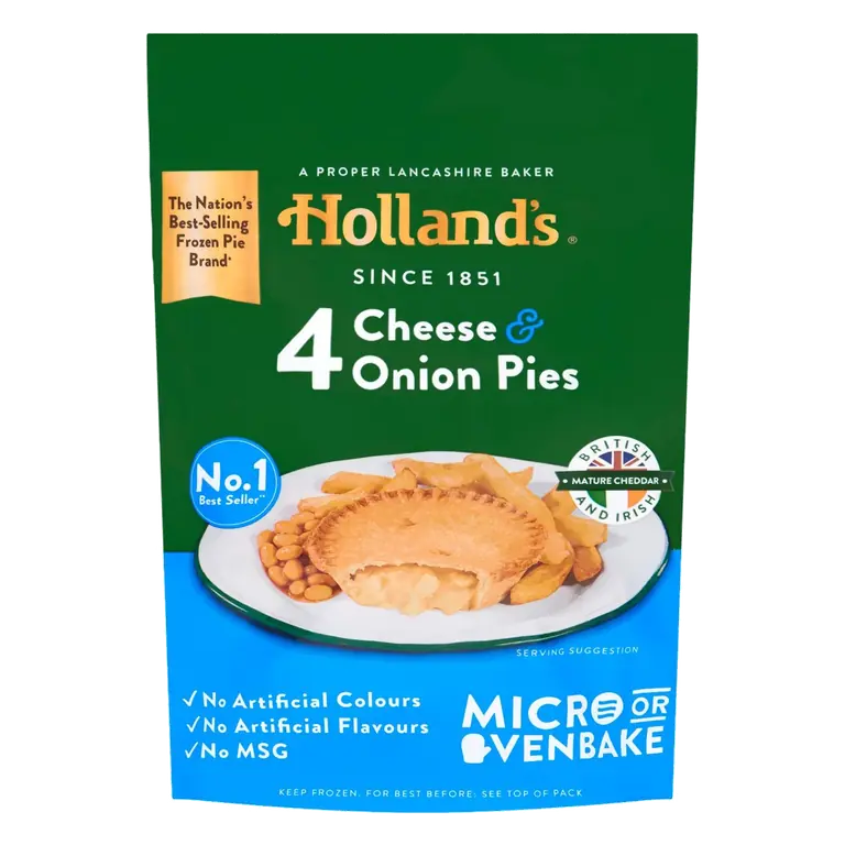 4 Cheese & Onion Pies 740g