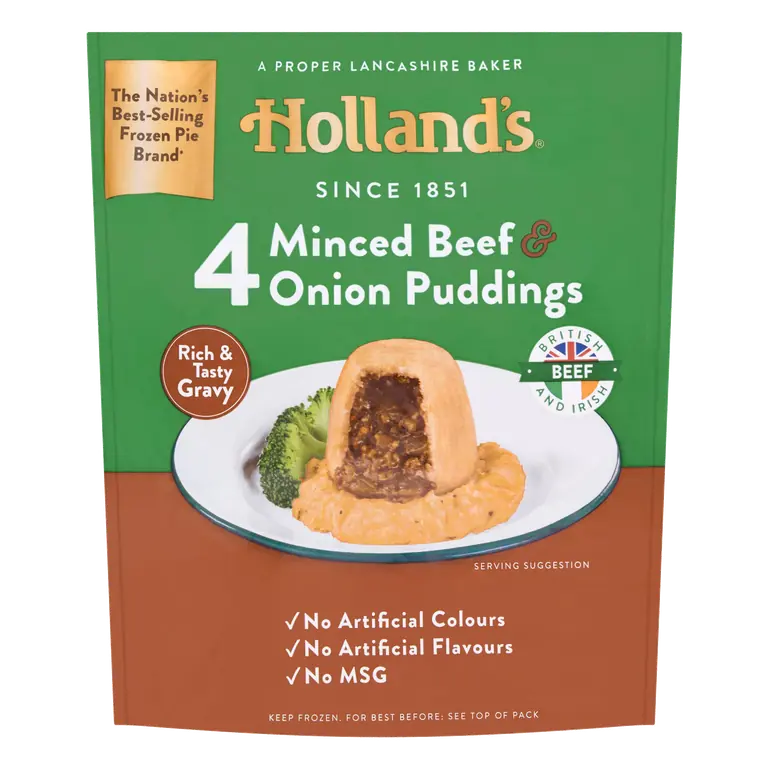Holland's 4 Minced Beef & Onion Puddings