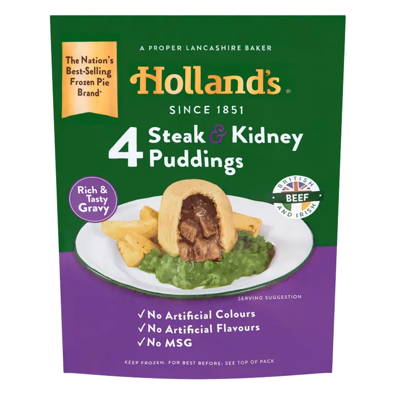 Holland's 4 Steak & Kidney Puddings