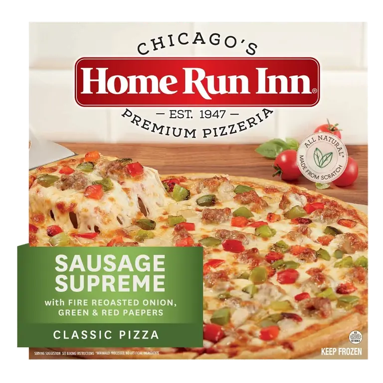 Home Run Inn Sausage Supreme Pizza, 33oz: Bacon, Pepperoni