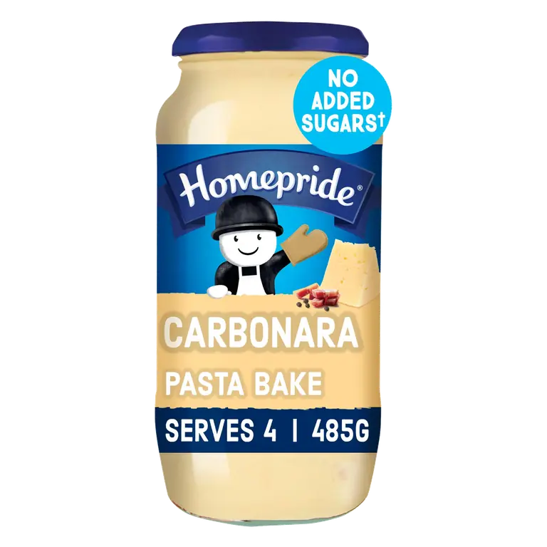 Homepride No Added Sugar Carbonara Pasta Bake Sauce