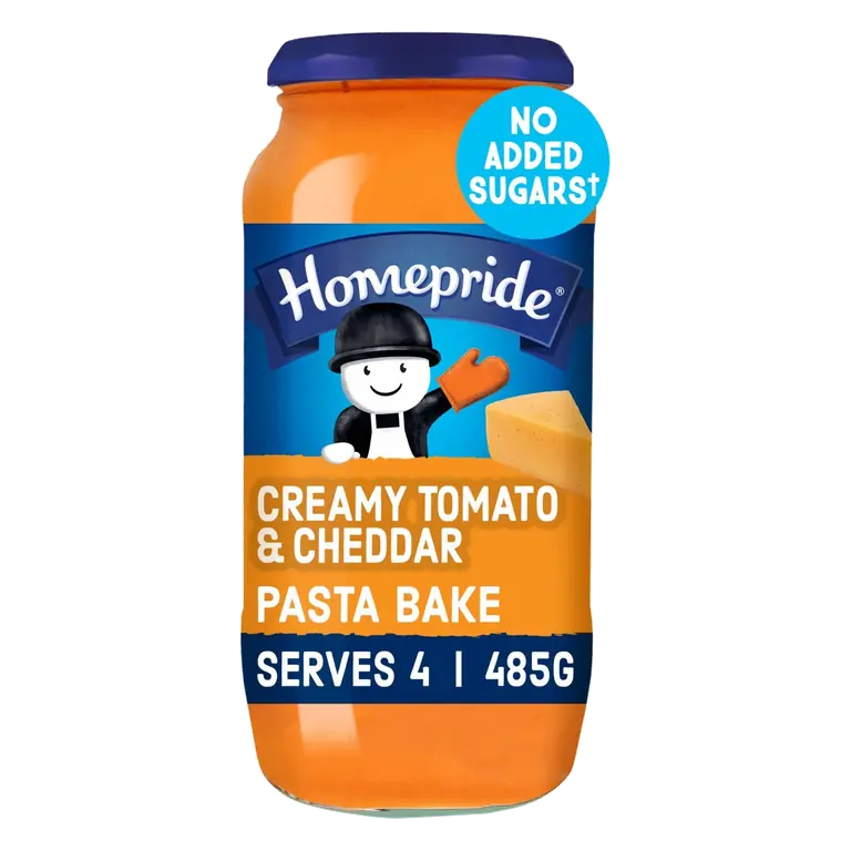 No Added Sugar Pasta Bake Sauce Tomato & Cheddar Cheese 485g