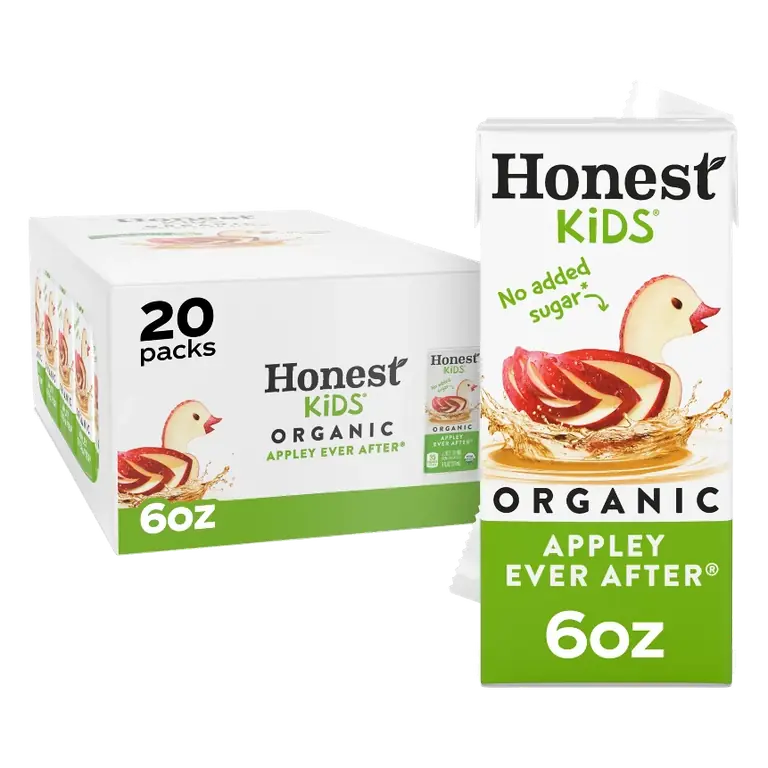 Honest Organic Apple Juice Drink, 20pk/6 fl oz Boxes: No Pulp, 42% Juice Content