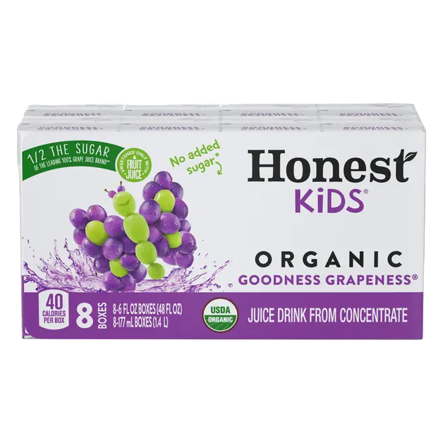 Organic Goodness Grapeness Juice Drink Boxes - 8 pk
