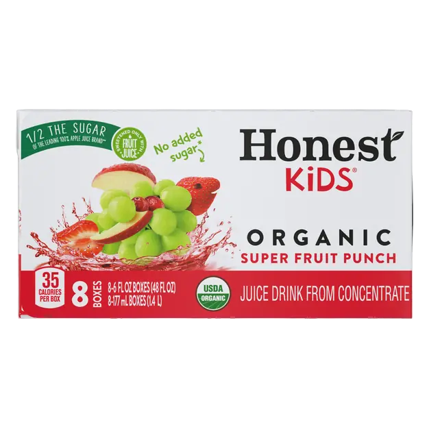 Organic Super Fruit Punch Juice Drink Boxes - 8 pk