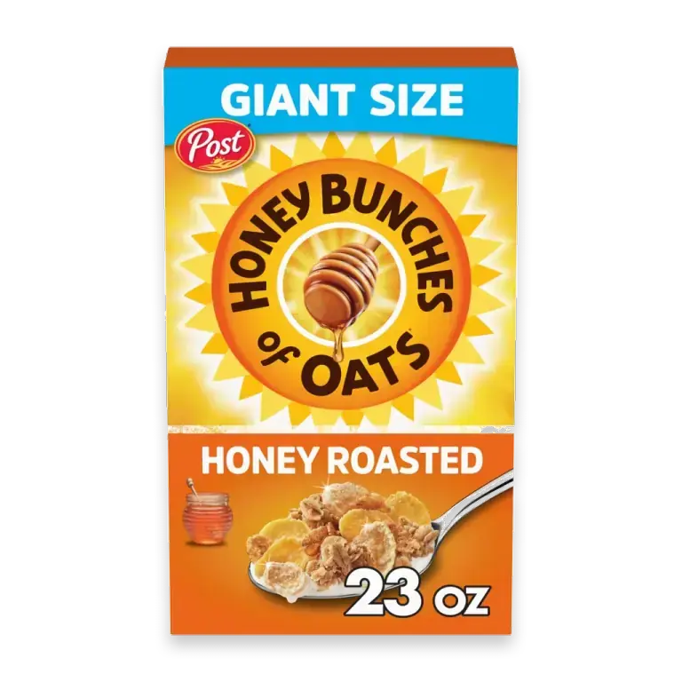 Post Honey Bunches of Oats Honey Roasted Breakfast Cereal, Giant Size 23 OZ Box