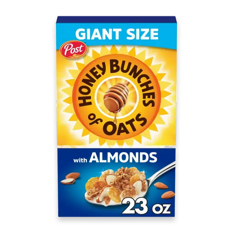 Post Honey Bunches of Oats with Almonds Breakfast Cereal with Granola Clusters, Giant Size 23 oz Box