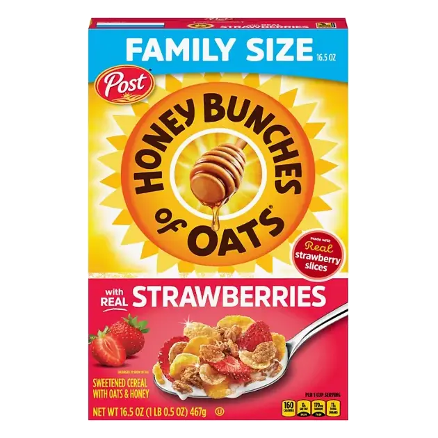Strawberries Sweetened Cereal with Oats & Honey