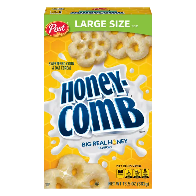 Post Honey-Comb Sweetened Corn & Oat Cereal Large Size